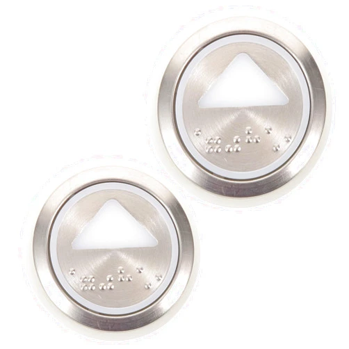 Yardenfun 2pcs number Stainless steel Elevator Button button Elevator Supply button elevator button Accessories elevator round push button for lift Elevator and its accessories