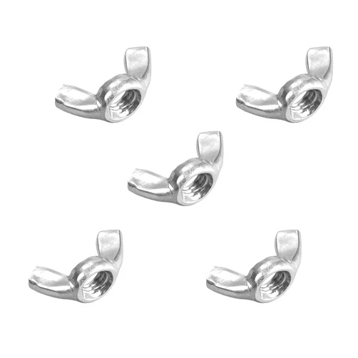 uxcell M8 Wing Nuts, Stainless Steel 304 Fasteners Parts Hurrican Screws Hand Twist Tighten Ear Butterfly Nut, 5pcs