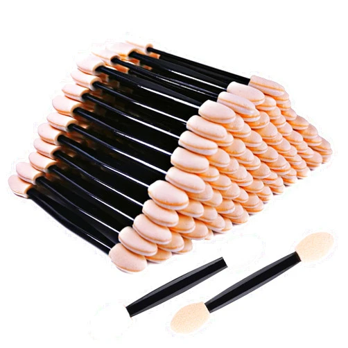 ZYIGYI 200 PCS 3 Inch Disposable Eyeshadow Brushes, Sponge Makeup Applicators Dual Sides