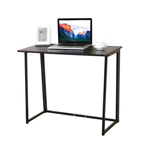 Wegi King Computer Desk,Modern Foldable Corner Writing Table Study Laptop PC Desk Book Stand Tray Home Office Furniture Study Workstation for Small Spaces and Students Laptop Black