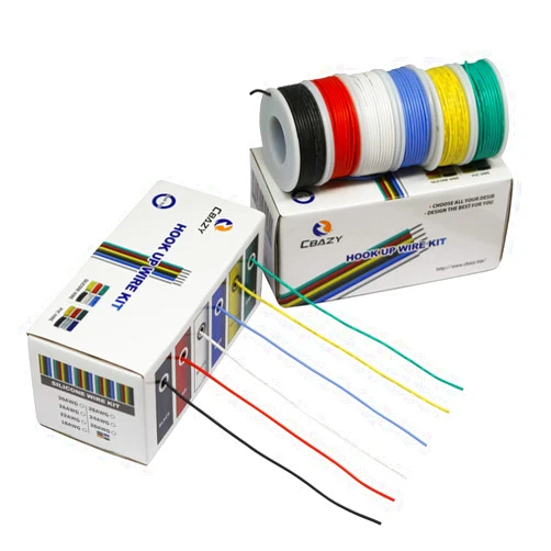 CBAZY Hook up Wire Kit (Stranded Wire Kit) 18 Gauge Flexible Silicone Rubber Electric Wire 6 Colors 16.4 feet Each 18 AWG
