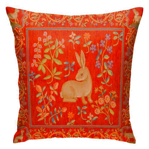 Antvinoler Pillow Cover,Medieval Rabbit I French Modern Throw Pillow Case Modern Cushion Cover Square Pillowcase Decoration for Sofa Bed Chair Car (20x20)