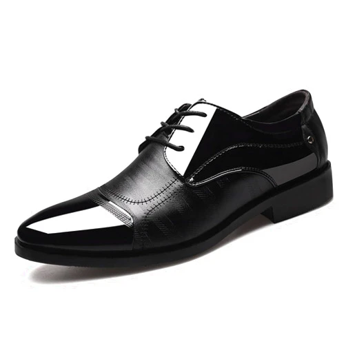 Rojieso Mens Dress Shoes Oxford Shoes for Men Formal Pointed Lace Up Business Tuxedo Shoes