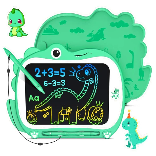 FLUESTON 8.8 Inch LCD Writing Tablet for Kids, Colorful Doodle Toddlers Toys Drawing Board, Educational Dinosaur Toys for 2 3 4 5 6 7 8 Year Old Boys Girls Birthday Party Christmas Gifts