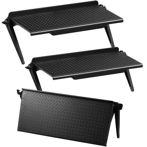 Jetec 3 Pieces Screen Top Shelf TV Top Storage Bracket 2-Leg Adjustable Monitor Top Shelf for Cellphone Stand, Media Boxes, Router, Game Console and Home Decor (11.81 x 4.72 Inches)
