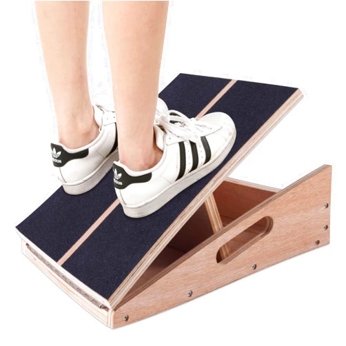 IHAUSS Slant Board for Calf Stretching - Adjustable Slant Board for Squat Professional Heavy Duty Wooden Incline Board Calf Strecher for Foot Ankle, Achilles, Extra Side-Handle Design for Portability