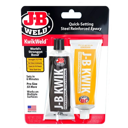 J-B Weld 8271 KwikWeld Professional Size Steel Reinforced Epoxy Twin Pack - 10 oz.