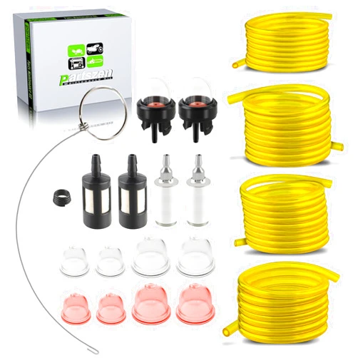 Partszen AC04122 Fuel Line kit Primer Bulb Fuel Filter kit for Small Engine Zama Poulan Craftman Ryobi Homelite Husqvarna Chainsaw Trimmer Blower