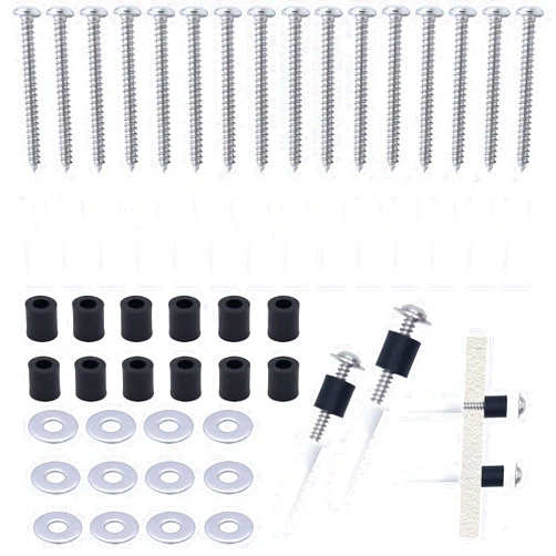 GrliTra 120 Pieces Pegboard Mounting Kit Wall Peg Boards Installation Accessories Pegboard Spacer Kit Includes Screws, Anchors, Spacers and Washers for 1/4-Inch Pegboard (30 Sets)