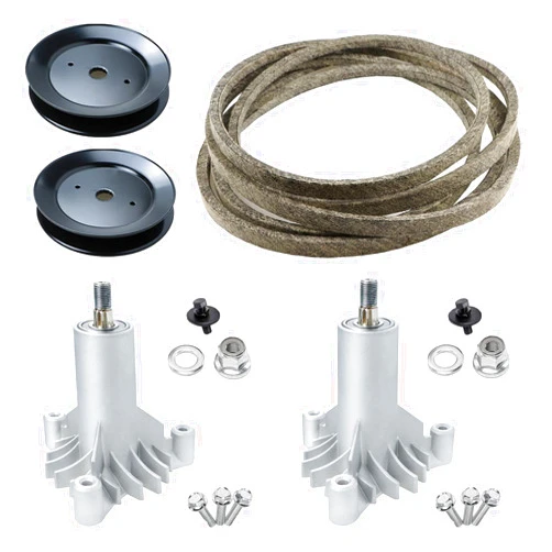 PetMigo 42 Inch Mower Parts Deck Rebuild Kit Fits for AYP Craftsman Poulan Husqvarna with 130794 Heavy Duty Spindles,2 Pulleys 173436, 95