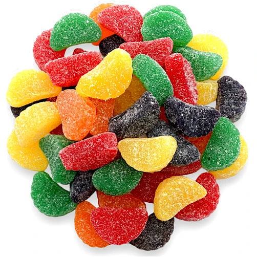 KLUB BULK Premium Assorted Fruit Slices Jelly Candy-1.5 lbs Delicious and Sweet Sugar-Dusted Fruit Slice Candy- Ideal for Snacking, Gifting and Parties(24 oz)