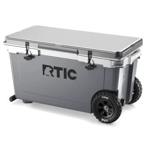 RTIC 72 Quart Ultra-Light Wheeled Cooler Hard Insulated Portable Ice Chest Box for Beach, Drink, Beverage, Camping, Picnic, Fishing, Boat, Barbecue, 30% Lighter Than Rotomolded Coolers