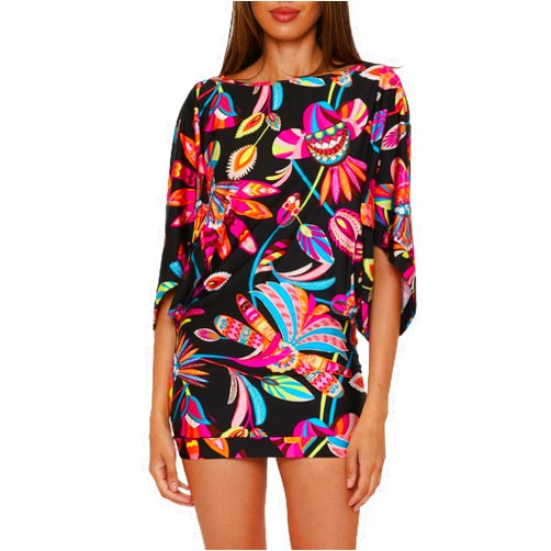 Trina Turk Women's Casablanca Tunic, Uv Protection, Casual, Beach Cover Ups for Women