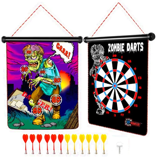 Sisland Magnetic Dart Board Game with 12Pcs Magnetic Darts, Indoor Outdoor Double Sided Dart Game Toy Gift for Kids Age 6 7 8 9 10 11 12 Year Old