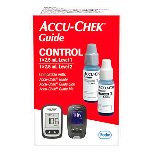 Accu-Chek Guide Diabetes Control Solution for Diabetic Blood Glucose Monitoring (Level 1 & 2 for Guide and Guide Me Test Meters)
