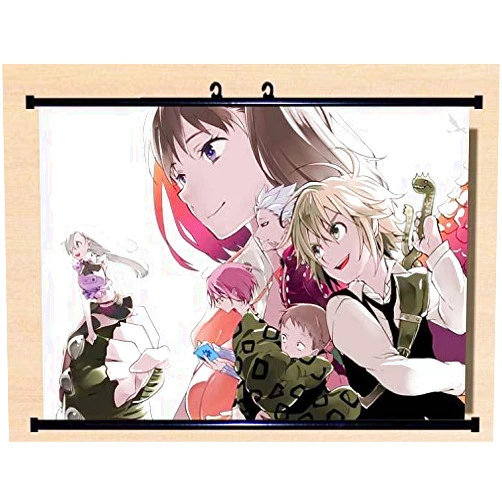Wensong Home Decor Anime The Seven Deadly Sin Wall Scroll Poster Fabric Painting 23.617.7 inch 90