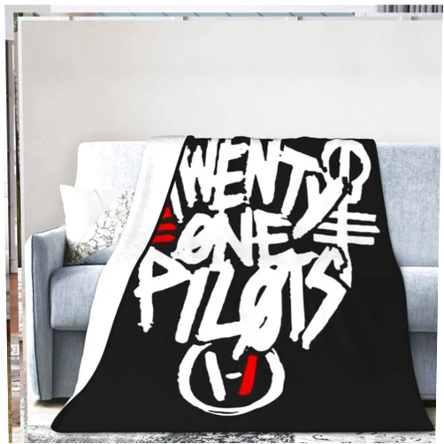 Cerkgbu Soft Flannel Blankets Twenty One Music Pilots Lightweight Throw Blankets Air Conditioning Blanket Nap Blanket Flannel Durable 80