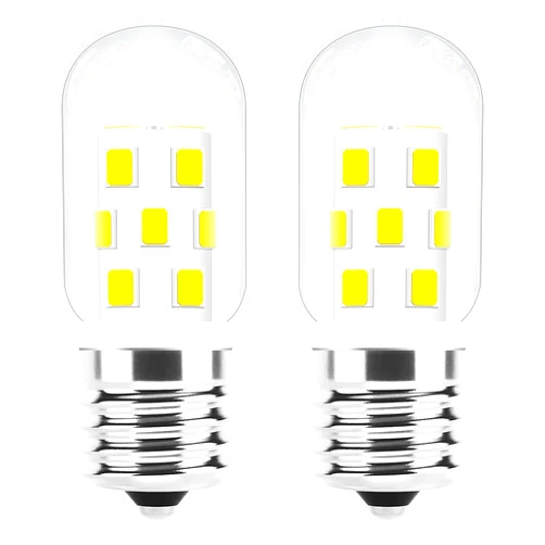 TAIYALOO LED Microwave Light Bulb Over Stove Appliance 8206232A 40W Incandescent Equivalent, E17 LED Bulb Dimmable for Refrigerator, Range Hood, 3W 380LM Warm White 3000K, T7 Intermediate Base, Pack of 2