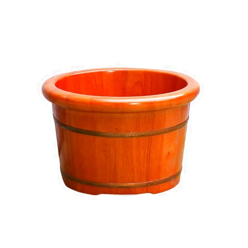 Katzowen Foot Massager Spa Adult Wooden Foot Tub, Household Foot Bath Barrel, Oak Foot Bath Barrel, Foot Bath Barrel Household, Foot Bath, Family Health Gift,26cm