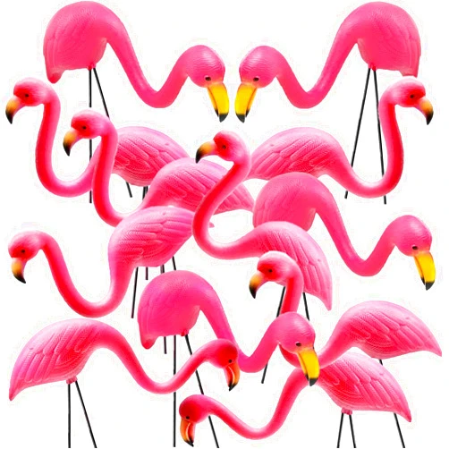 GiftExpress Pink Flamingos Yard Decorations - 12 Pack Small 14