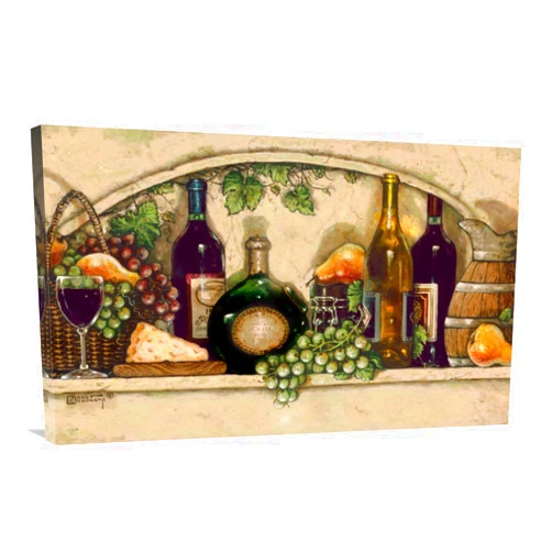 Global Gallery Wine, Fruit N Cheese Niche Crop-Canvas Art-40