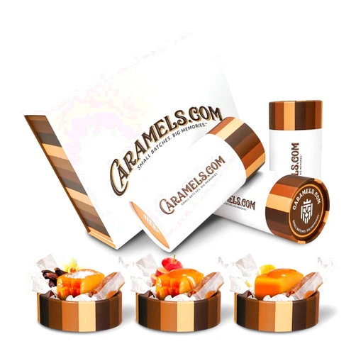 Goat Foods Caramels.com Caramel Cream Candy Gift Set – Classic Butter, Harvest Apple, Sea Salt Vanilla (Pack of 3)