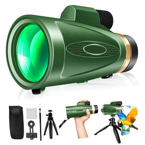 MD.LIFE 80x100 HD Monocular-Telescope for Adults Larger Vision Monoculars High Powered Smartphone Monocular for Bird Watching Hunting Hiking Camping Wildlife