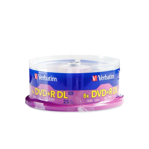 Verbatim DVD+R DL Double Layer 8.5GB 8X LifeSeries - 25pk Spindle 71122