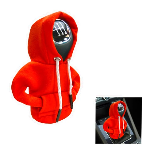 JOYCOURT Car Gear Shift Hoodie, Fashionable Gear Shift Knob Cover, Mini Hoodie for Auto Shifter, Auto Interior Cute Gadgets, Universal Car Decor Accessories