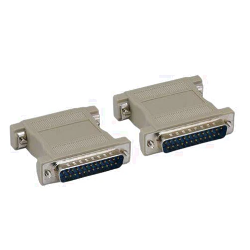KENTEK DB25 25 Pin Male to Male M/M Parallel Serial Printer Port Adapter Changer Coupler RS-232 Straight Through Molded