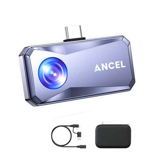 ANCEL IR101 Thermal Camera, 256x192 IR Resolution Thermal Imaging Camera for Android (USB-C), 25Hz Refresh Rate Infrared Camera, 0.24W Low-Power Thermal Imager for Home Electrical PCB Inspection