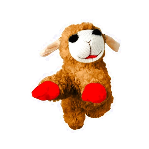 Multipet Mini Lamb Chop Officially Licensed, Plush, Squeak Pet Toy (Brown, 6