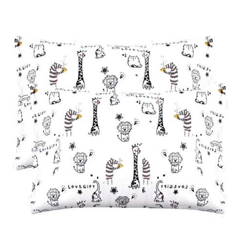 Aisawate Kid Toddler Pillowcase 2 Pack - Organic Cotton Toddler Travel Pillow Case - Hypoallergenic Envelope Closure Girls Boys Pillow Cover for Sleeping, 14x20 inch