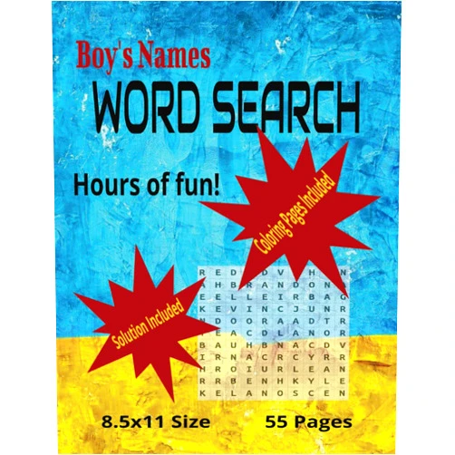 Asila Marie Word Search: Boy's Names