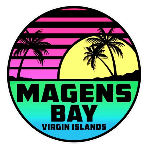Fink Studio Magens Bay Virgin Islands Saint Thomas Tropical Beach Surfing Scuba Surf Vacation Vinyl Sticker Waterproof Decal Laptop Wall Window Bumper Sticker 5