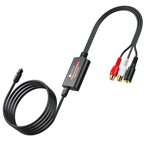 Neoteck SPDIF to RCA+3.5mm Optical to Analog Audio Adapter 192kHz DAC Converter with Built-in Amplifier Chip for HDTV Set-Top Box DVD Blu-Ray Players