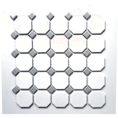 Squarefeet Depot Retro Octagon Porcelain Mosaic Floor and Wall Tile, 12
