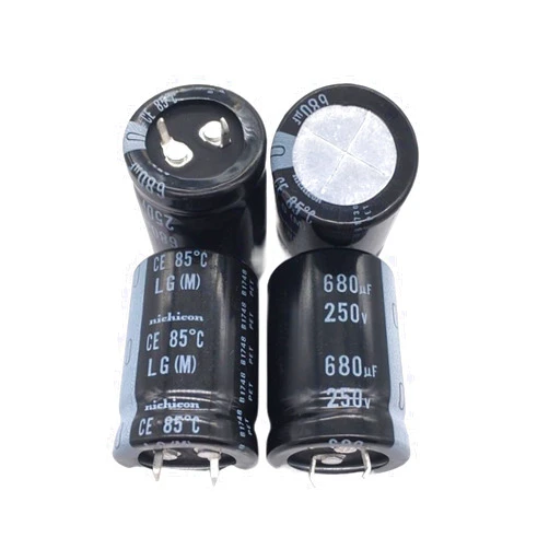 VISKEE 2PCS 680uf 250v 25x35mm 250V680uF Snap-in PSU Capacitor