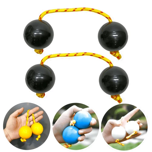 Generic Aslatuas Rhythmic Ball Kashaka Instrument，2 Pair ABS Kashaka Music Egg Shakers，Easy to Experience the Joy of Music，Ideal for Parties & Shows(Black*2)