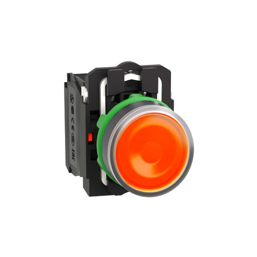 Schneider Electric Luminous Knob Ø22Mm Plastic, Spring Return, Orange, Na+Nf, 24Vca/DC Xb5Aw35B5, Schneider Electric