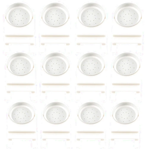 KOHAND 12 Pack Bee Feeders, 5.1 x 3.15 Inch Plastic Entrance Feeders for Beehives, Beekeeping Supplies Jar Feeders with Perforated Lids for Mason Plastic Glass Jars, Sugar Syrup Water Dispenser