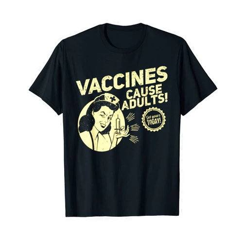 Immunization Awareness T-Shirts Co. Funny Pro Vaccination T Shirt Vaccines Cause Adults Shirt