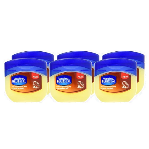 Vaseline Rich Conditioning Petroleum Jelly, Cocoa Butter, Travel Size 1.7 Oz/50 ML (Pack of 6)