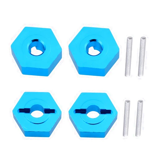 Hobbypark 7mm to 12mm Aluminum Wheel Hex Convert Adapter Hub 1/18 Turn 1/10 for Wltoys A949 A959 A969 A979 K929 RC Car Upgrade Parts (Set of 4)