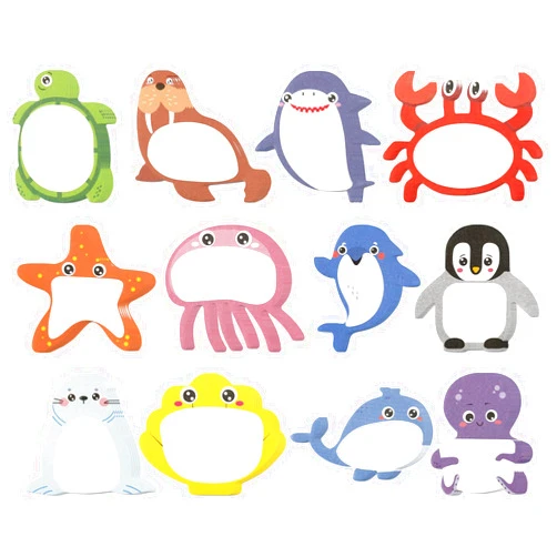 IDTogAoE 12 Pack 360 Sheets Cartoon Ocean Animals Shape Markers Flags Self-Stick Memo Pads, Shark & Dolphin Sea Creature Design School Supplies,Fun Teacher & Student Notepad for Classroom, Office