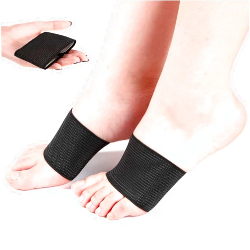 Geyoga 2 Pairs Compression Arch Support Sleeves, Sports Bandage Plantar Fasciitis Support Orthotics Foot Wrap for Flat Feet, Heel Spurs, Plantar Fasciitis Brace for Men and Women, Black