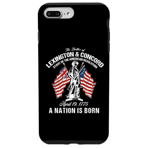 KAEDAM Gifts: Americana Battle of Lexington and Concord American Revolution History Case for iPhone 7 Plus/8 Plus
