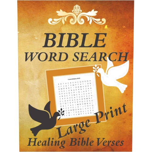 Nicolas Fern Word Search Bible Puzzle Book: Healing Verses (Large Print) | Extra Large Font 