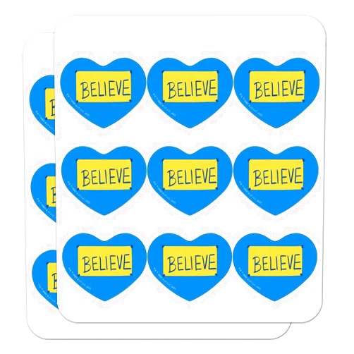 GRAPHICS & MORE Ted Lasso Believe Heart Shaped Planner Calendar Scrapbook Craft Stickers