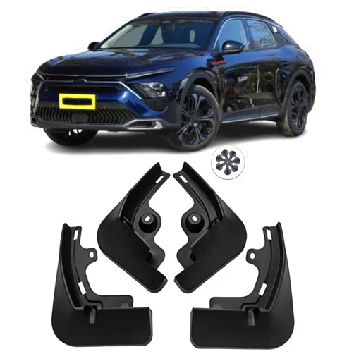 SJBNKJYXGSLULU for Citroen Versailles C5X 2021 2022 2023 2024 Accessories Car Mud Guards Flaps Splash Compatible, Auto Parts Front Rear Mudguard Fender 4pcs/Set